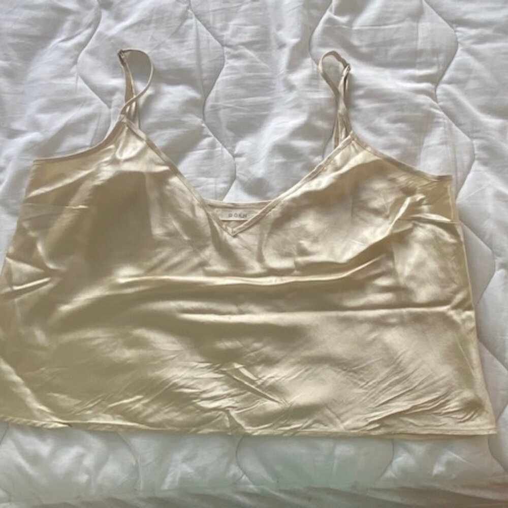 **SOLD** Doen Cream Satin Camisole